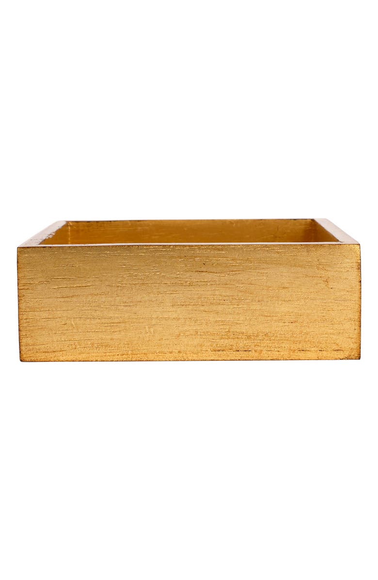 VIETRI Florentine Wood Cocktail Napkin Holder, Main, color, Gold