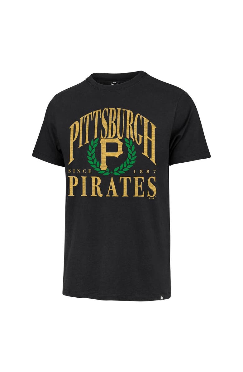 '47 Men's '47 Black Pittsburgh Pirates Pitchout Franklin T-Shirt, Alternate, color, Black