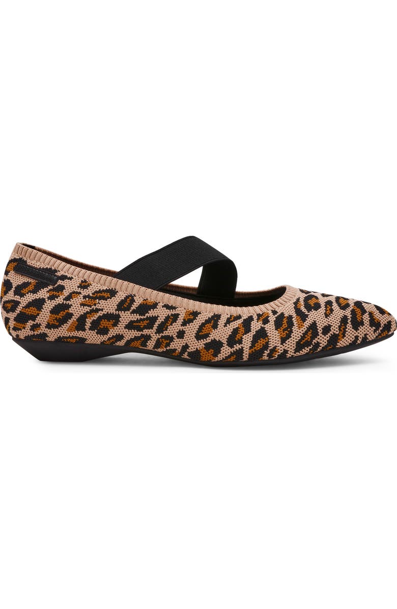Anne Klein Opalina Mary Jane Flat, Alternate, color, Leopard Fly Knit