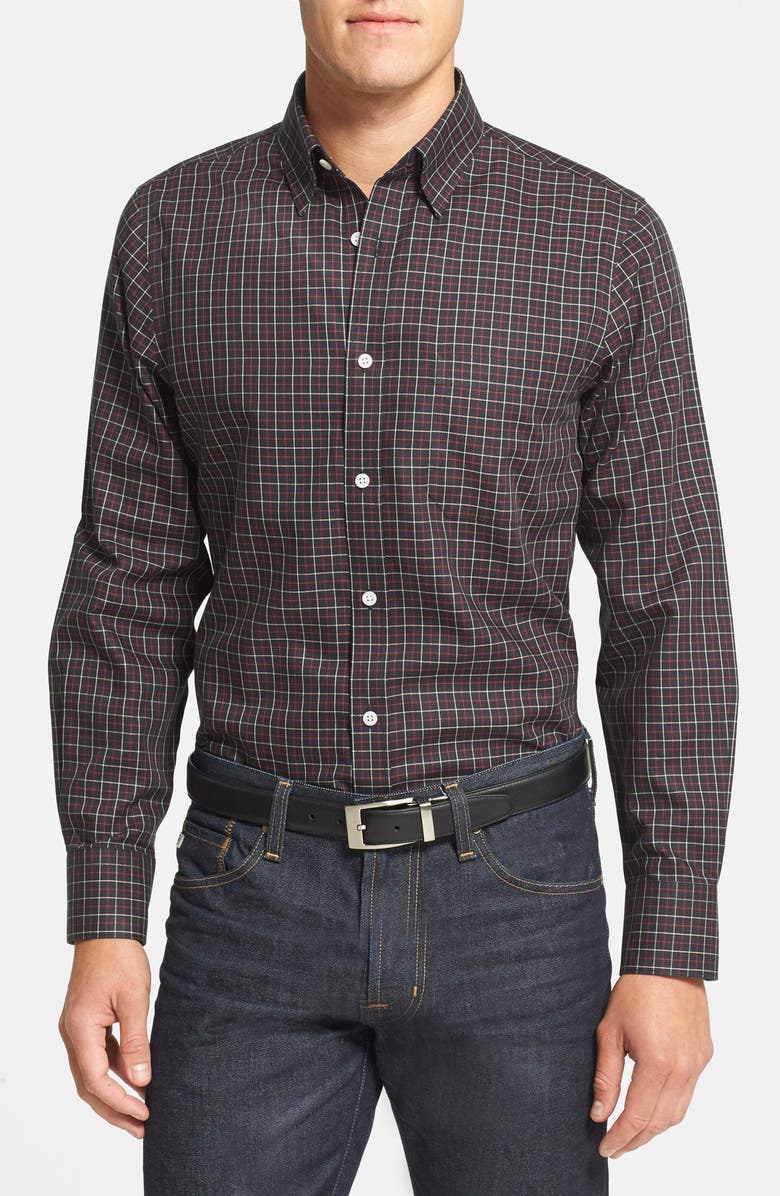 Nordstrom Smartcare<sup>™</sup> Regular Fit Plaid Sport Shirt, Main, color, 