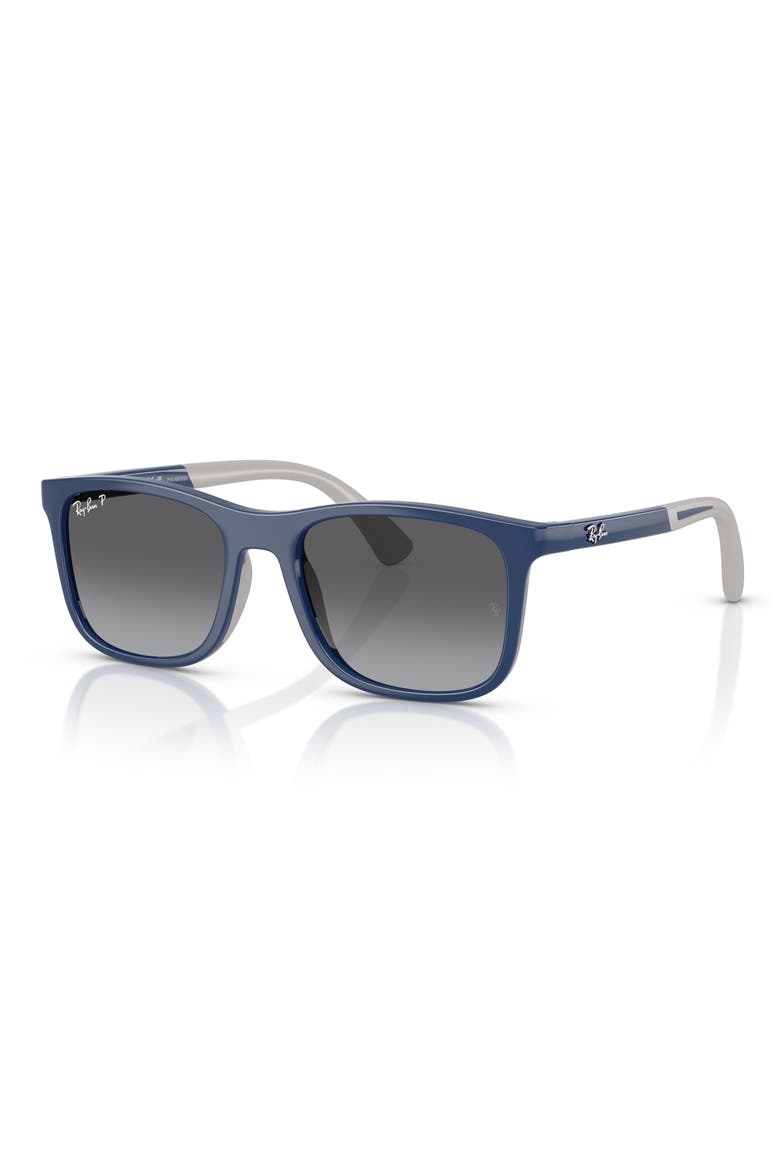 Kids' 47mm Gradient Square Sunglasses, Alternate, color, BLUE/ RUBBER GREY