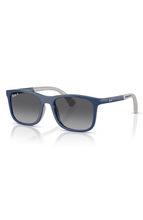 Shop Ray Ban Ray-ban Kids' 47mm Gradient Square Sunglasses In Blue/rubber Grey