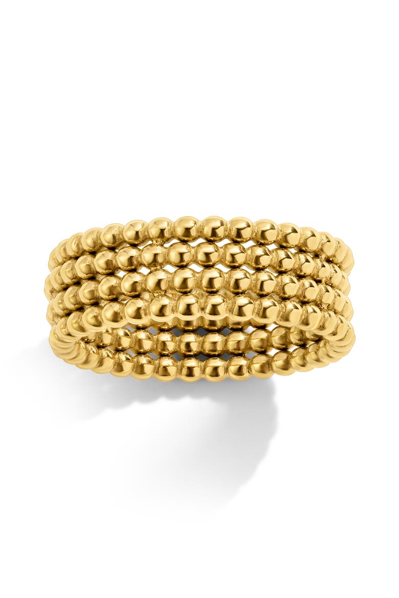 Triple Bead Ring, Main, color, Gold