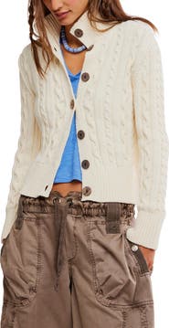 Free People Cable Stitch Cardigan