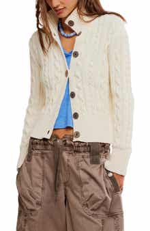 Free People Cable Stitch Cardigan