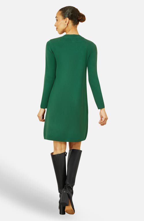 Yumi Tunic Sweater Dress In Green