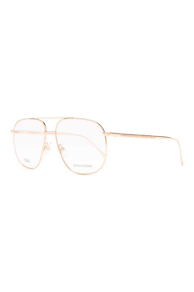 57mm Aviator Optical Frames, Alternate, color, ROSE GOLD