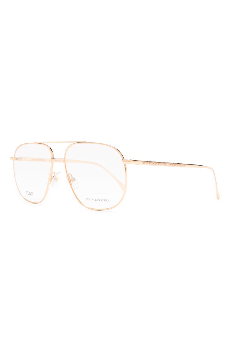 Fendi 57mm Aviator Optical Frames, Alternate, color, 