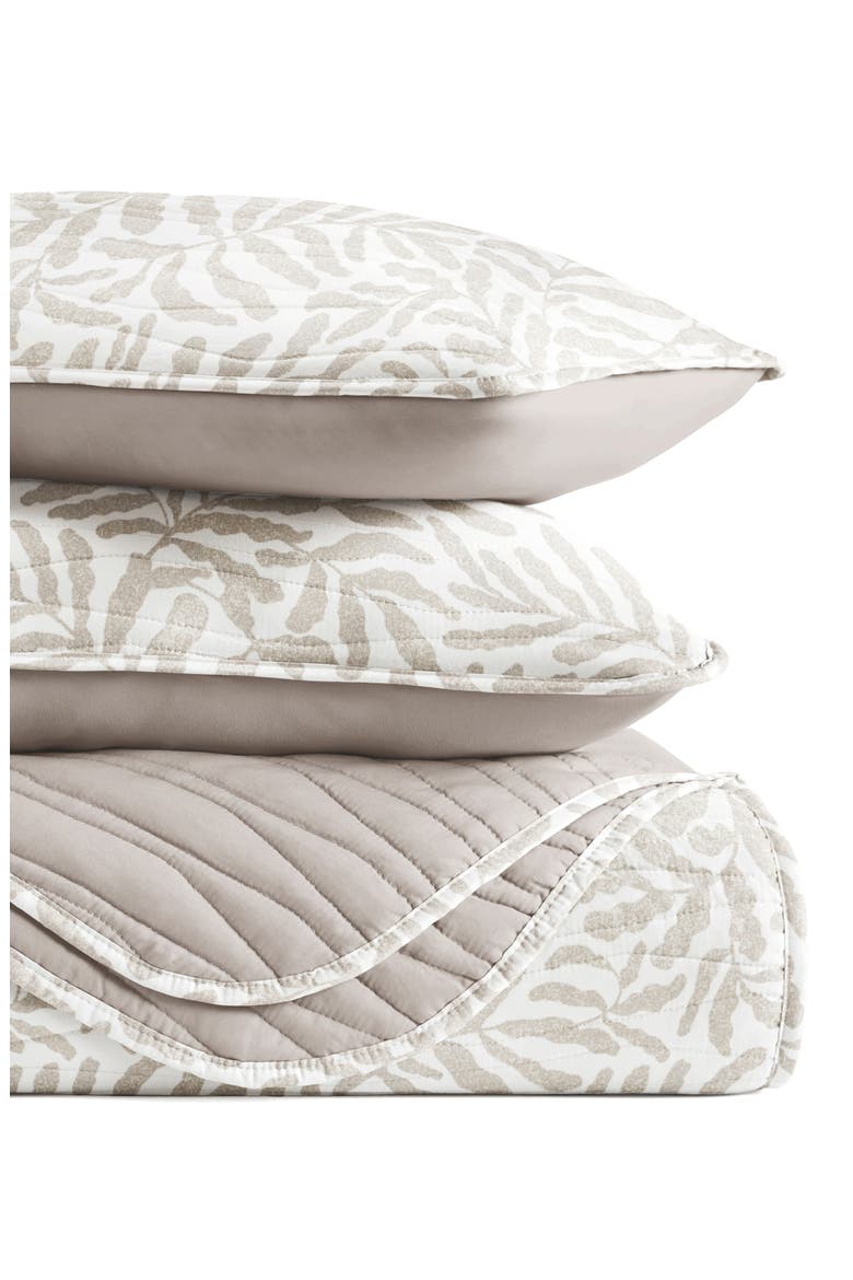Pattern Reversible Quilt & Sham Set, Alternate, color, TAUPE