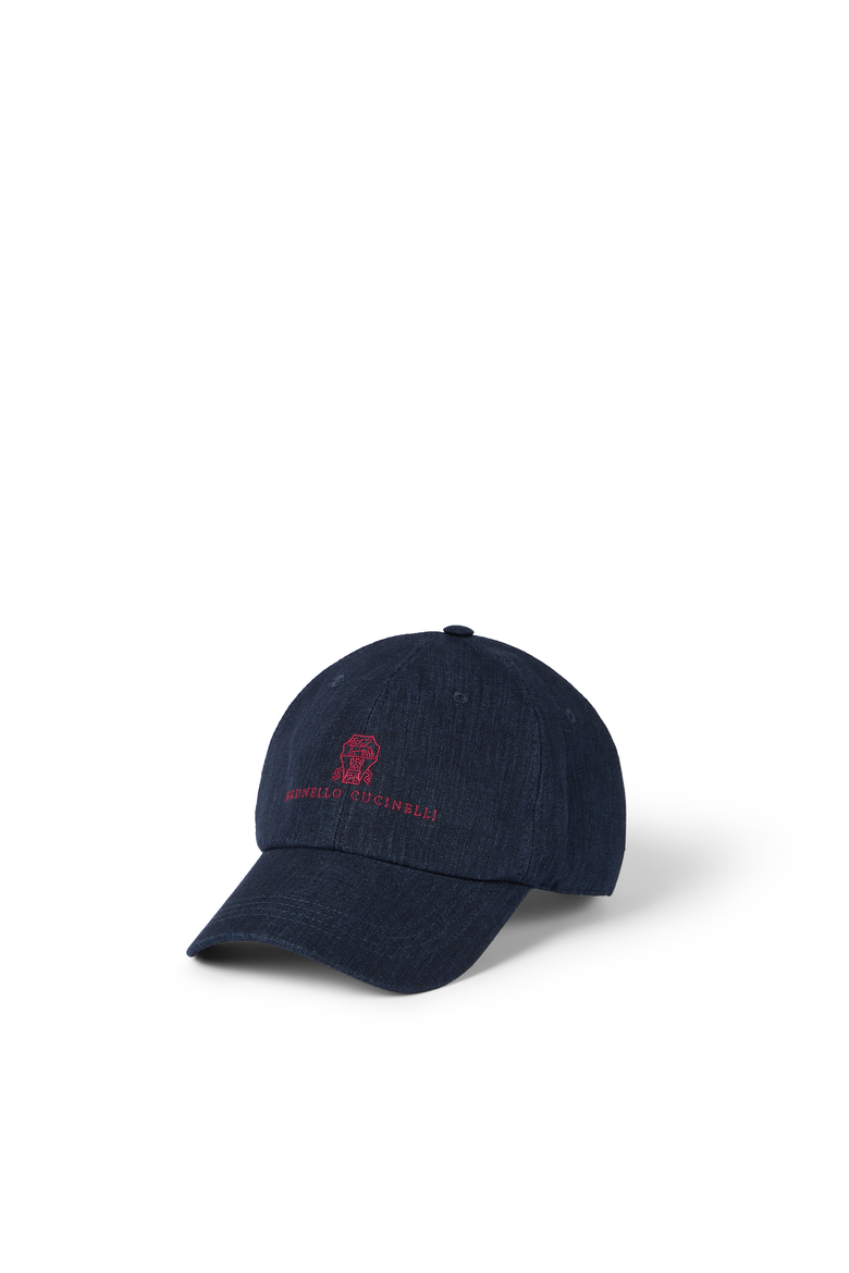 Délavé linen Baseball cap, Main, color, Navy Blue