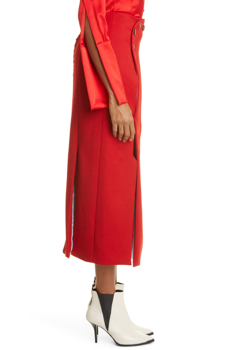 SAINT SINTRA Sailor Wool Midi Skirt, Alternate, color, 