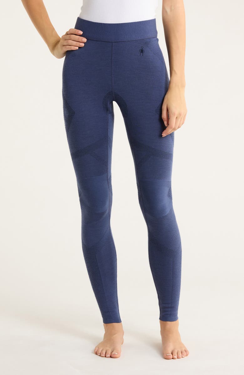 Smartwool Intraknit<sup>™</sup> Thermal Merino Wool Base Layer Bottoms, Main, color, Nightfall Blue-Deep Navy