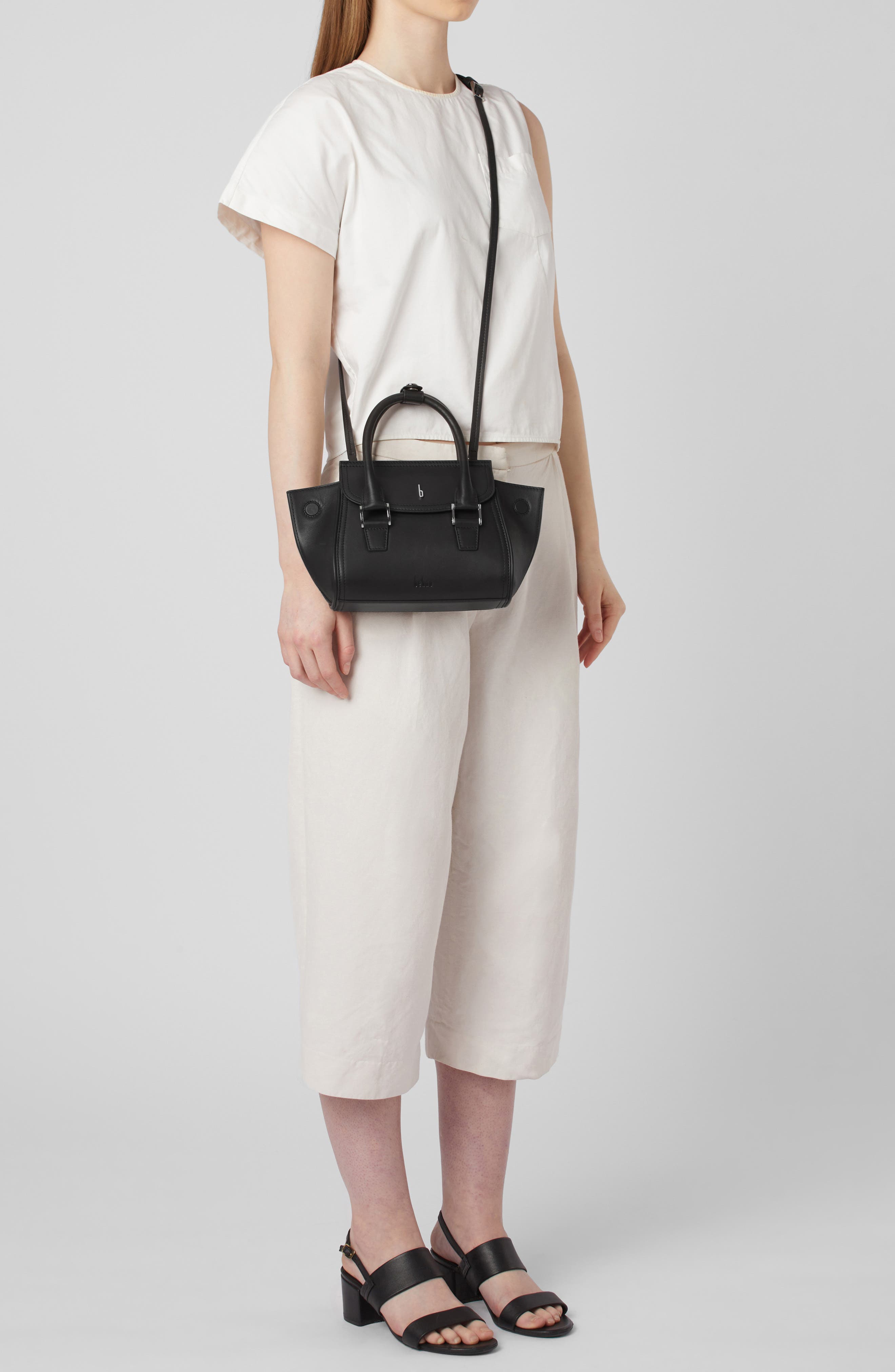 behno Mini Coco Leather Satchel, Alternate, color, 