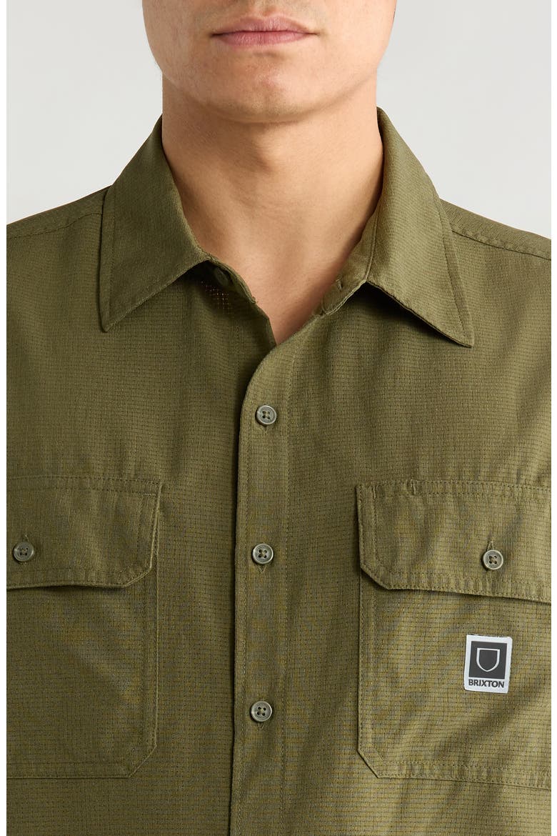 Journey Water Resistant Performance Button-Up Shirt, Alternate, color, DARK OLIVE