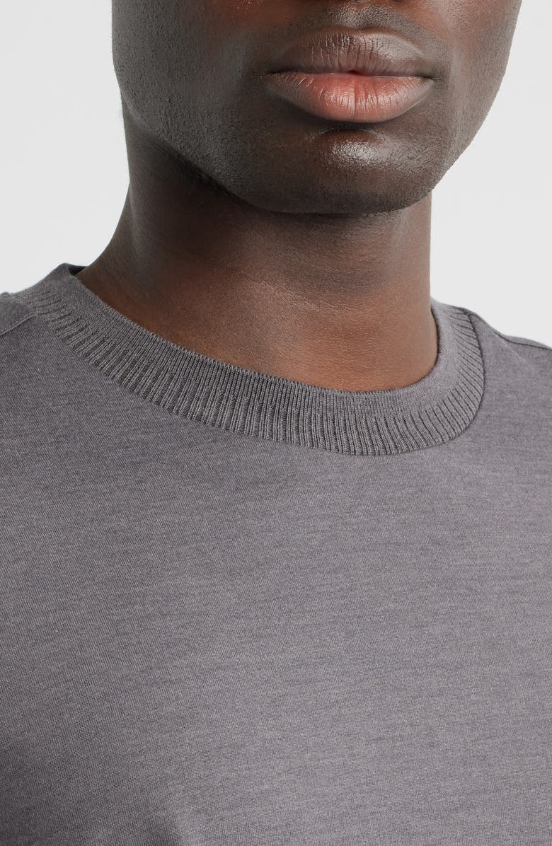 BOSS Taut Crewneck Top, Alternate, color, Medium Grey