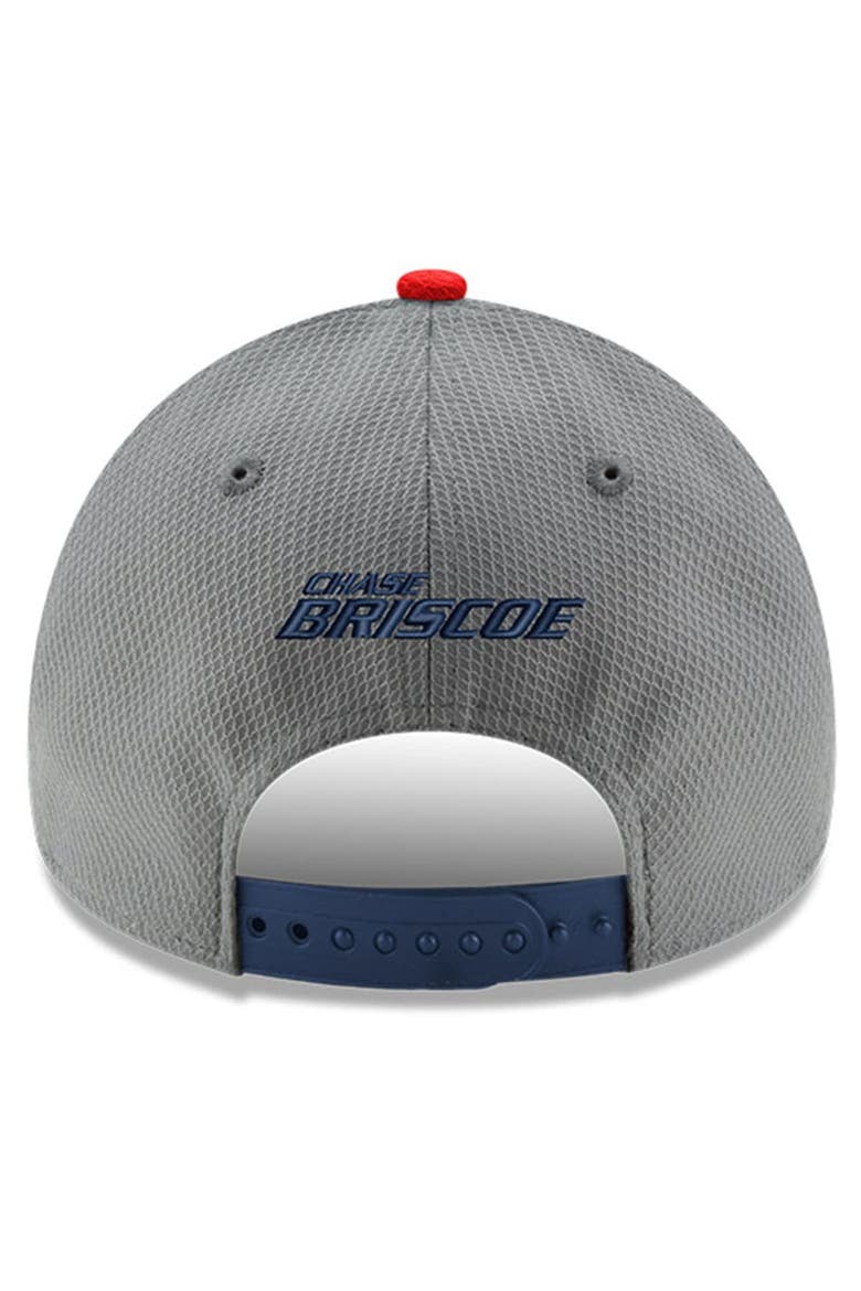 Men's New Era  Gray/Navy Chase Briscoe Salute 9FORTY Adjustable Hat, Alternate, color, Gray
