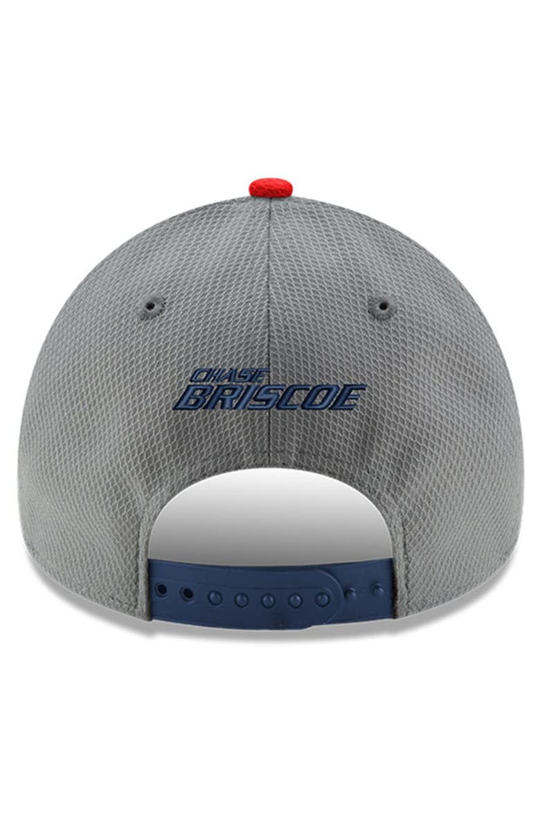 New Era Men's New Era Gray/Navy Chase Briscoe Salute 9FORTY Adjustable Hat, Alternate, color, Gray