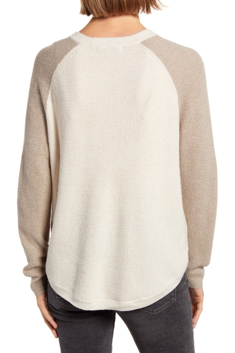 Jane Waffle Stitch Sweater (Nordstrom Exclusive), Alternate, color, HEATHER CEMENT