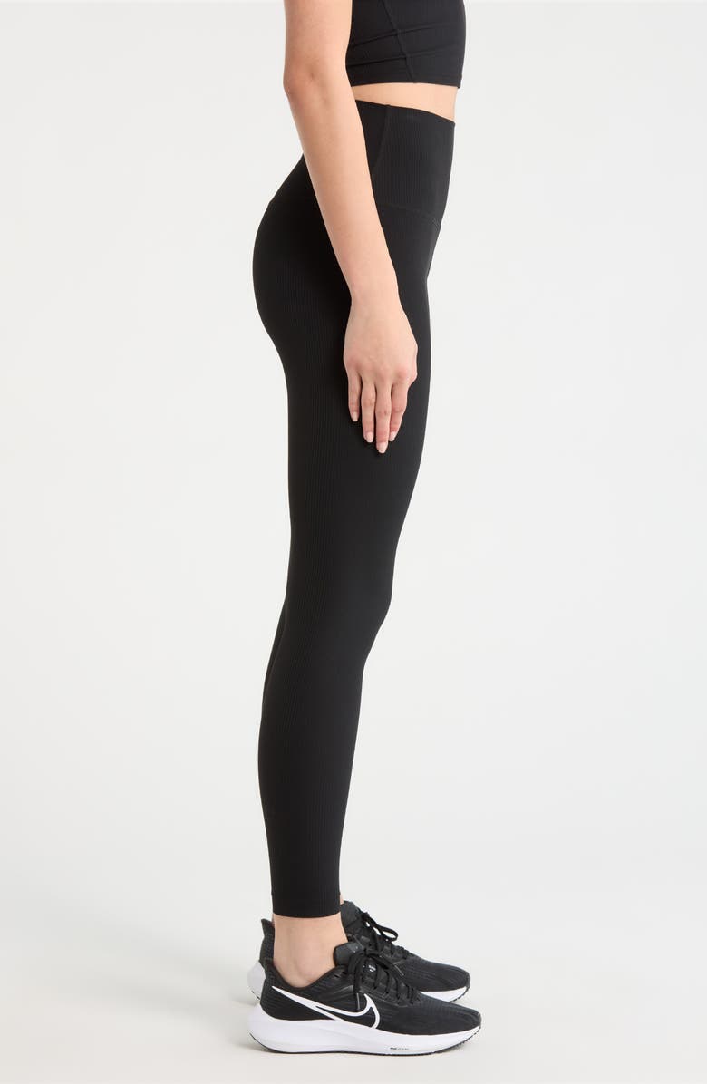 MPG Ribbed Leggings, Alternate, color, Black