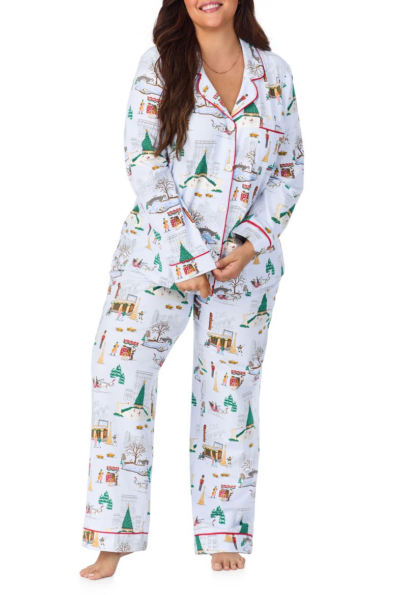 Print Jersey Pajamas, Alternate, color, HOLIDAY IN THE CITY