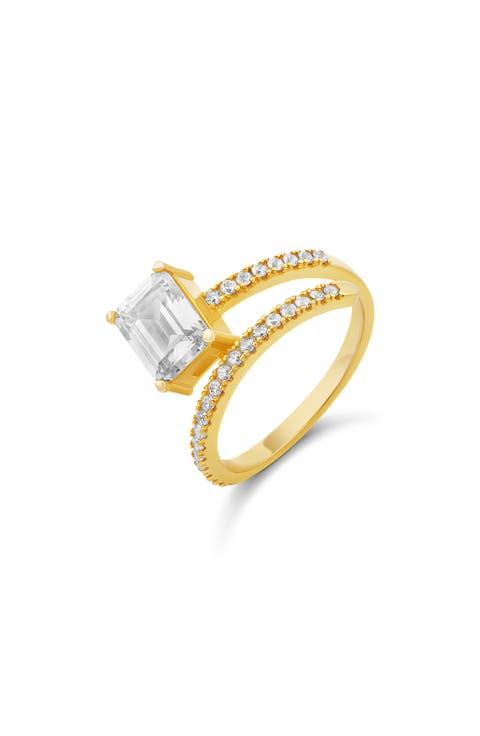 Cubic Zirconia Bypass Statement Ring