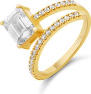 SHYMI Cubic Zirconia Bypass Statement Ring