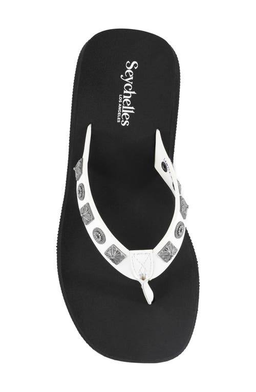 Shop Seychelles Skyscraper Platform Flip Flop In White