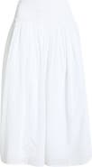 Open Edit Smock Waist Midi Skirt