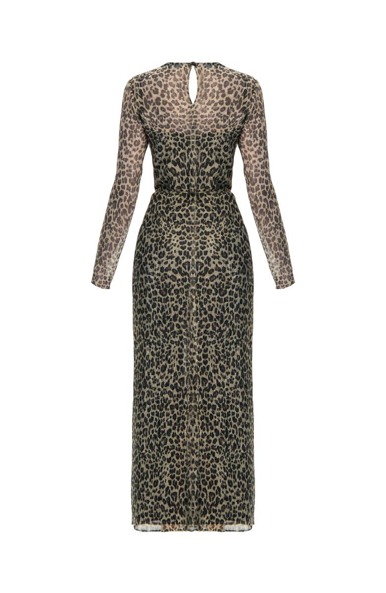 IVONNE Long See-Though Animal Print Dress, Alternate, color, Multicolor