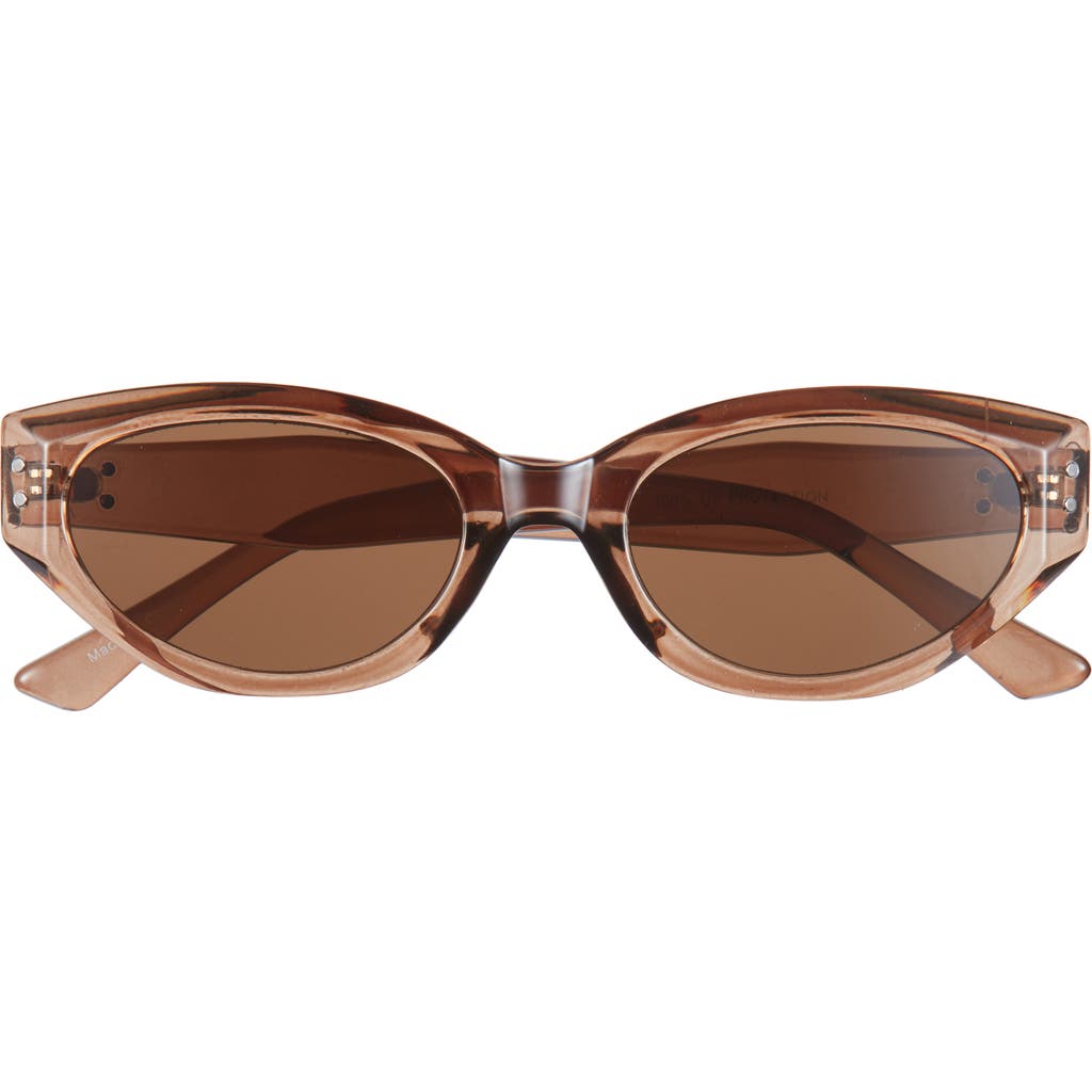 Bp. 50mm Oval Sunglasses In Clear Brown
