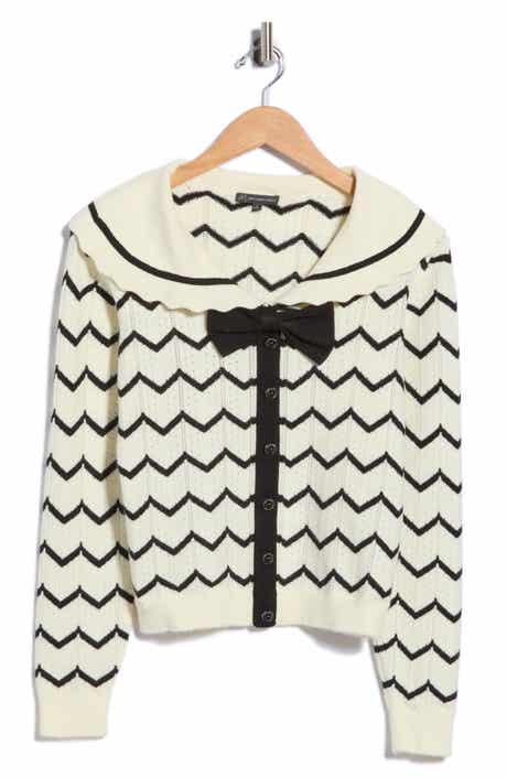 Zigzag Bow Sailor Collar Sweater