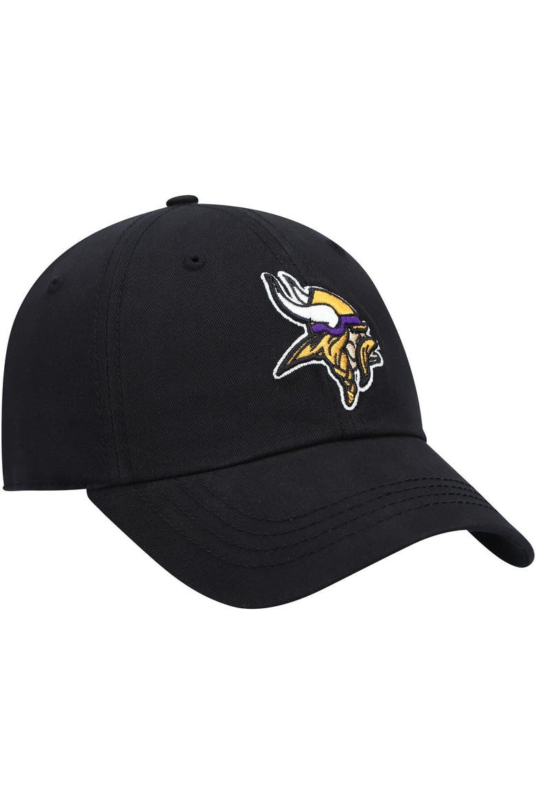 Women's '47 Black Minnesota Vikings Miata Clean Up Secondary Adjustable Hat, Alternate, color, Black