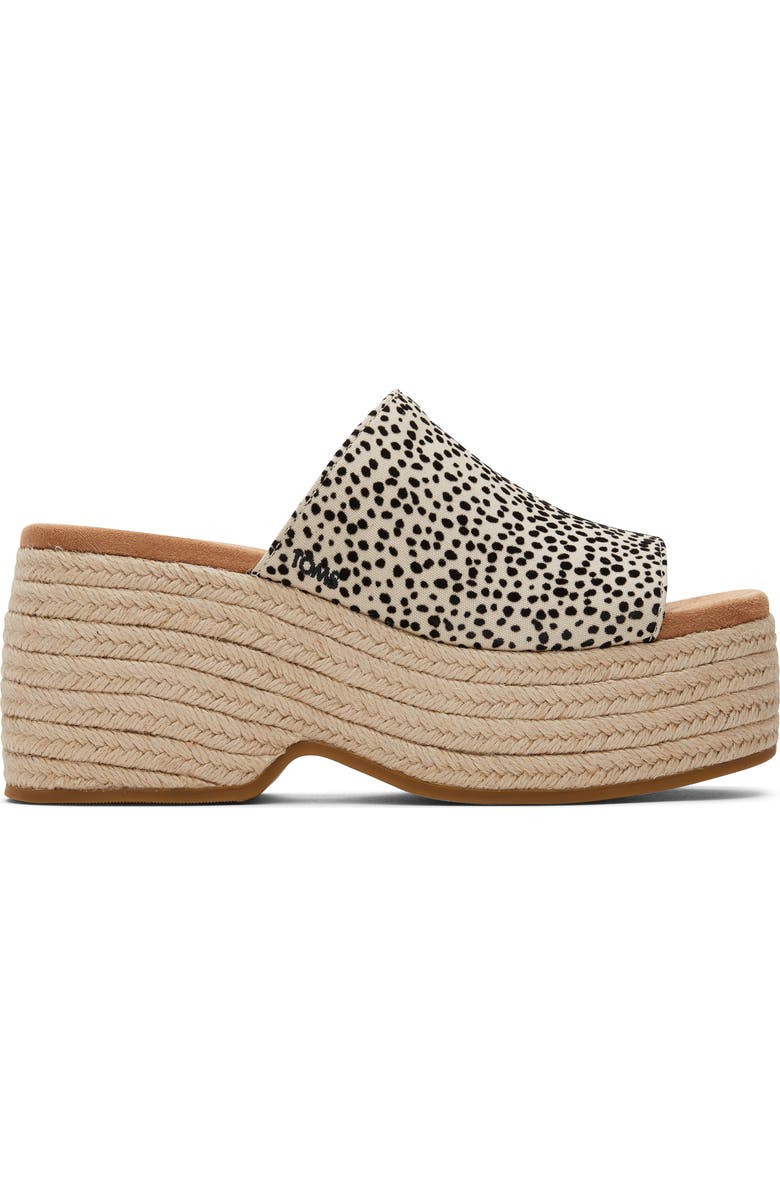 TOMS Lailam Espadrille Platform Slide Sandal, Alternate, color,