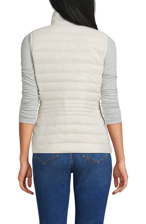 Lands' End Wanderweight Packable Ultralight Down Vest In White