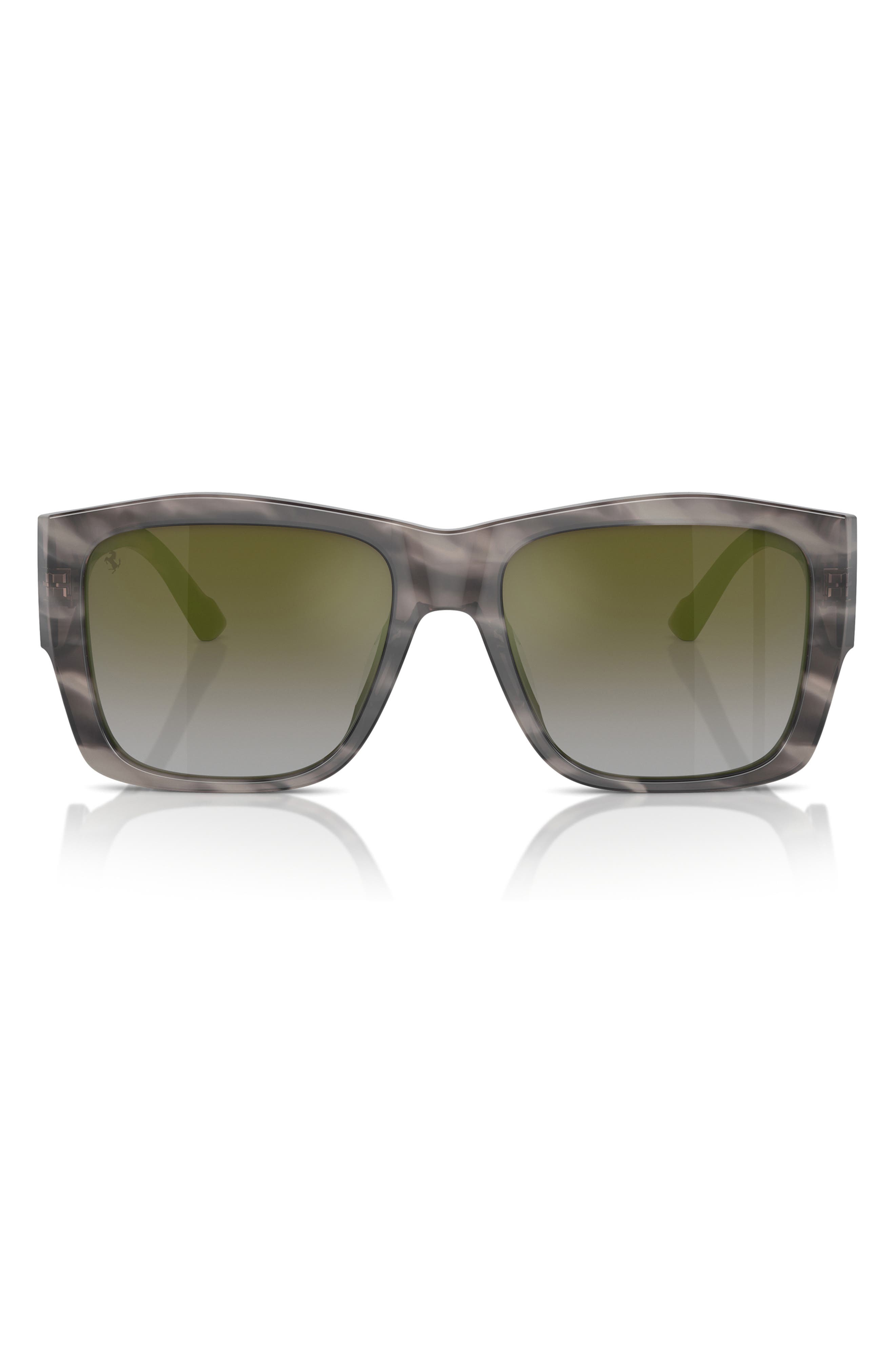 STRIPED GREY / GREEN MIRROR