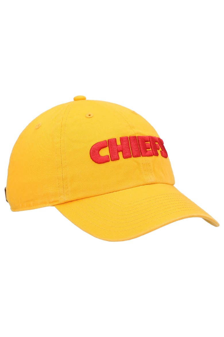 Men's '47 Gold Kansas City Chiefs Clean Up Script Adjustable Hat, Alternate, color, Gold