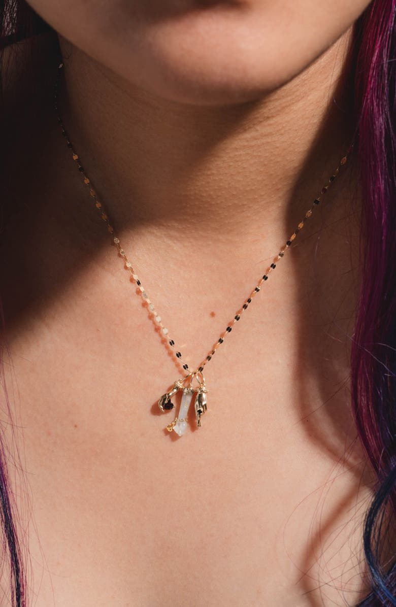 Local Eclectic Solid 9K Gold Fingers Crossed Charm, Alternate, color, Gold