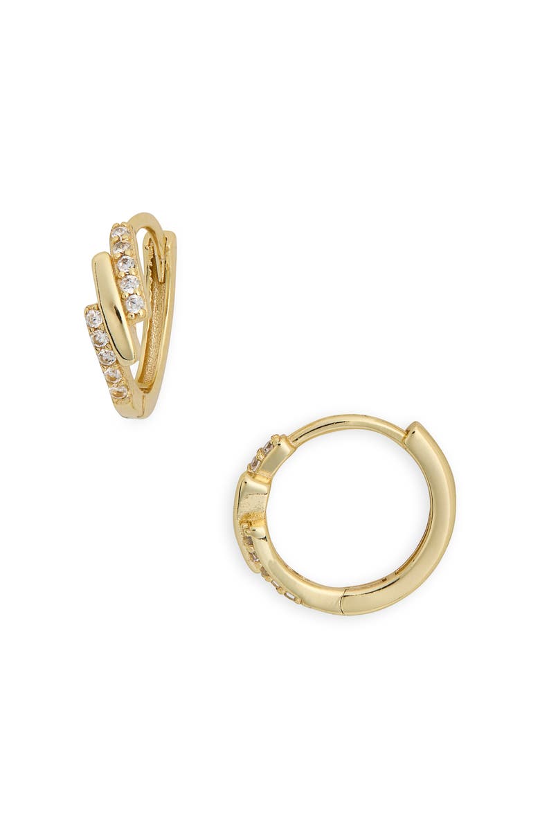 ARGENTO VIVO Pavé CZ Hoop Earrings, Main, color, Gold