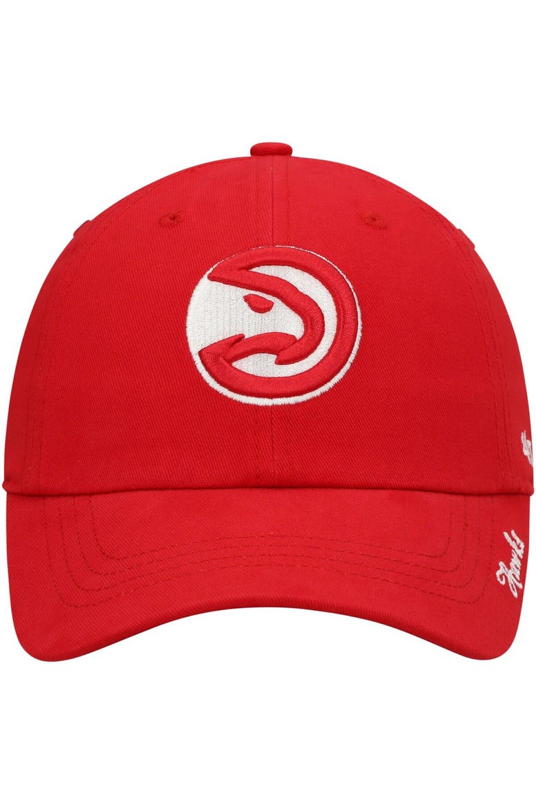 Women's '47 Red Atlanta Hawks Miata Clean Up Logo Adjustable Hat, Alternate, color, Red