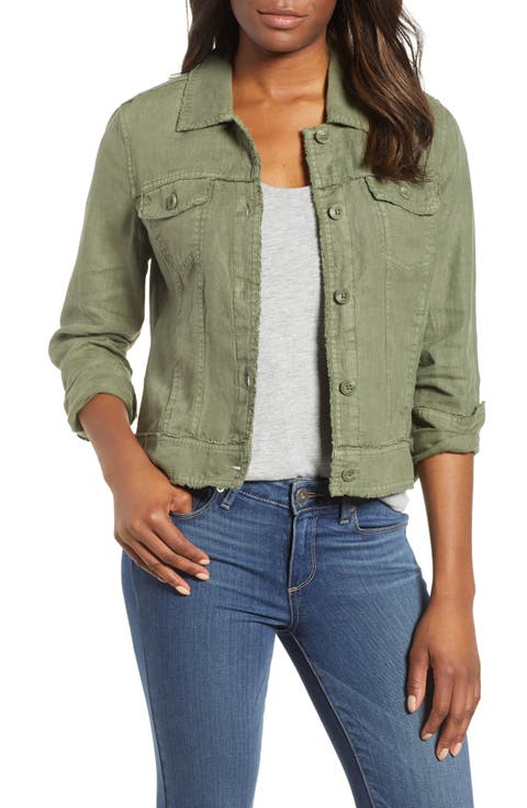 Two Palms Linen Raw Edge Jacket