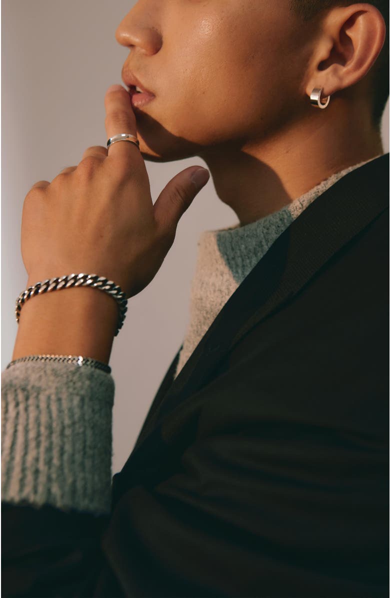 LOUPN Cuban Chain Bracelet, Alternate, color, Silver