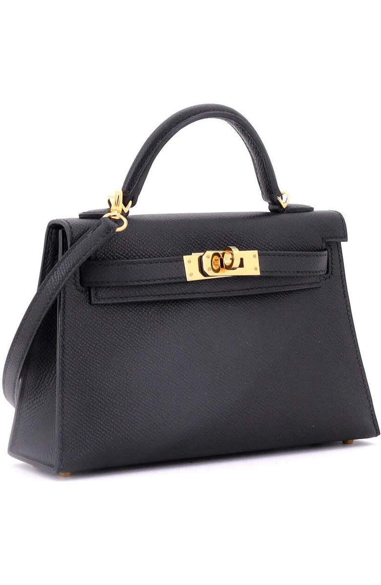 Pre-Owned Hermes Kelly Mini II Bag Black Epsom with Gold Hardware 20, Alternate, color, Noir