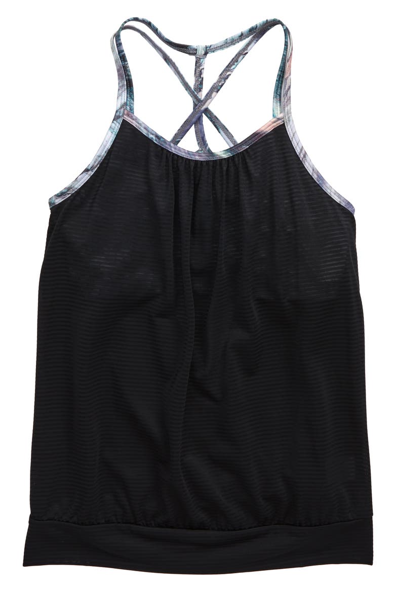 Layered Cross Back Tank, Main, color, BLACK