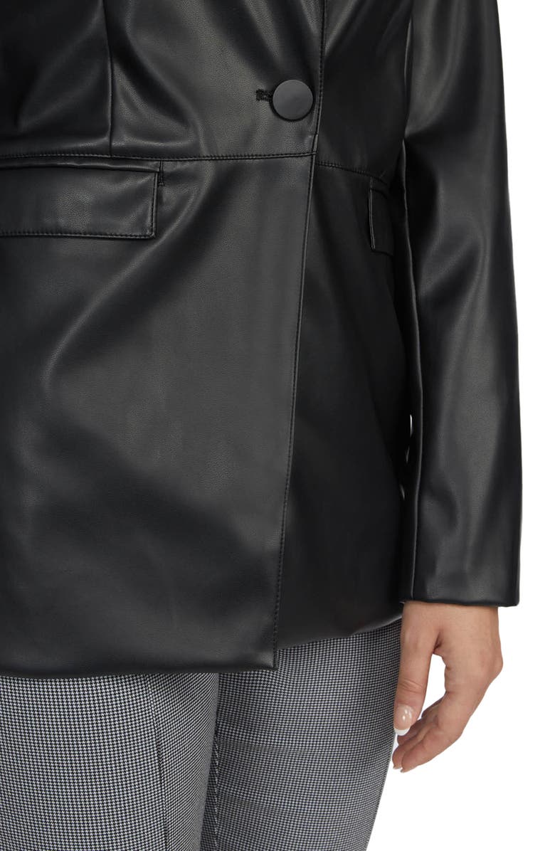 Laundry by Shelli Segal Faux Leather Blazer, Alternate, color, 