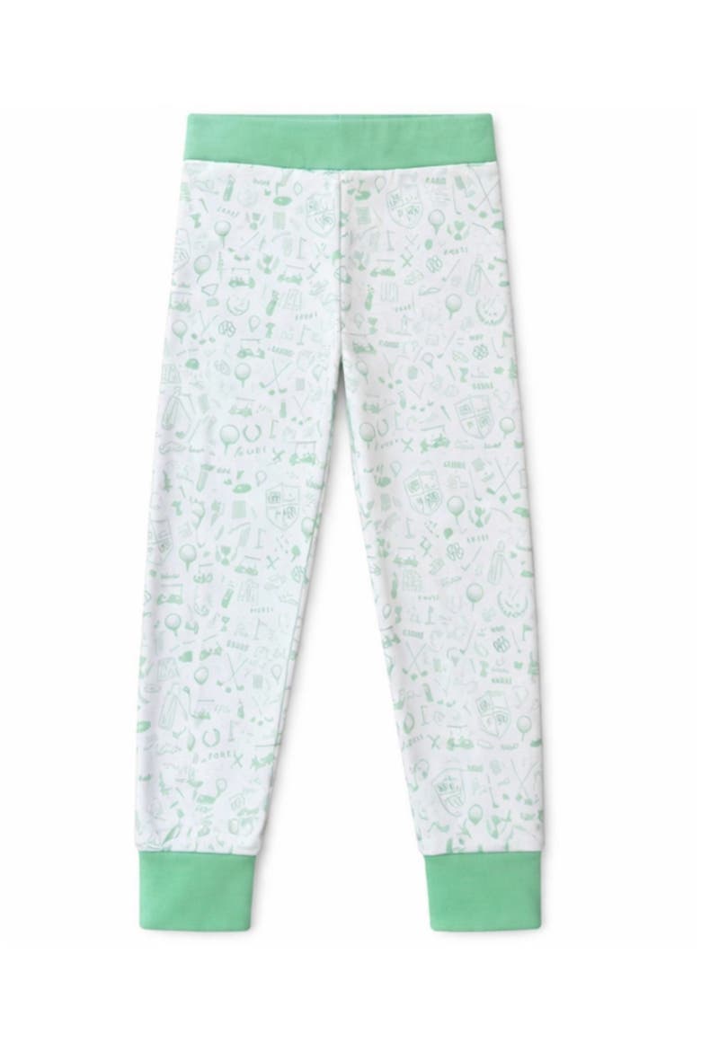 Golf Print 2-Piece Cozy Lounge Set, Alternate, color, Green/White