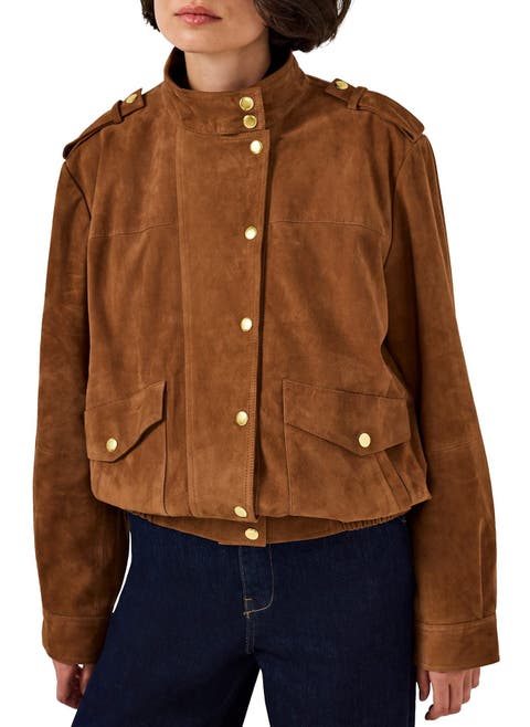 Suede Bomber Jacket