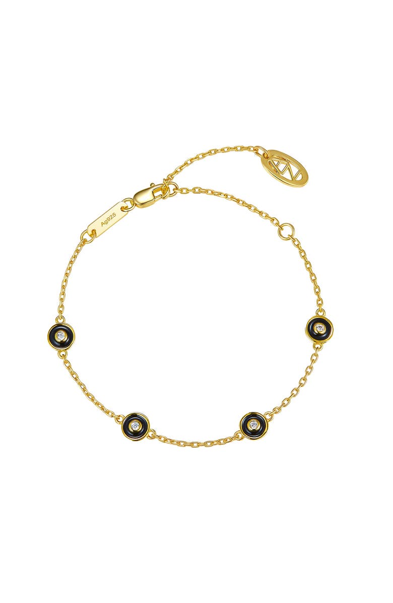 Anna Zuckerman Petit Bubble Bracelet, Main, color, Black/Yellow Gold