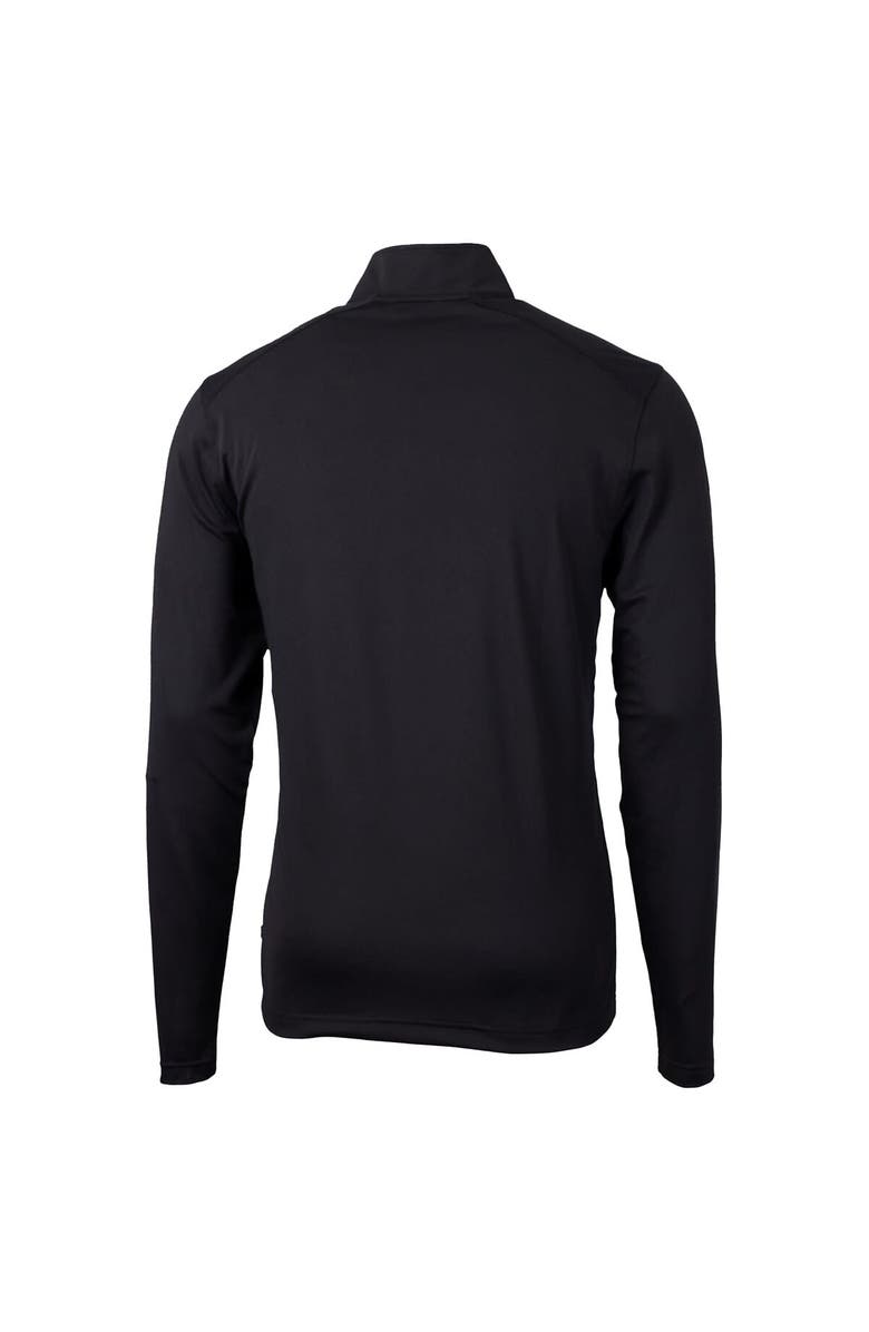 Cutter & Buck Men's Cutter & Buck Black Utah Utes Virtue Eco Pique Recycled Quarter-Zip Pullover Top, Alternate, color, 