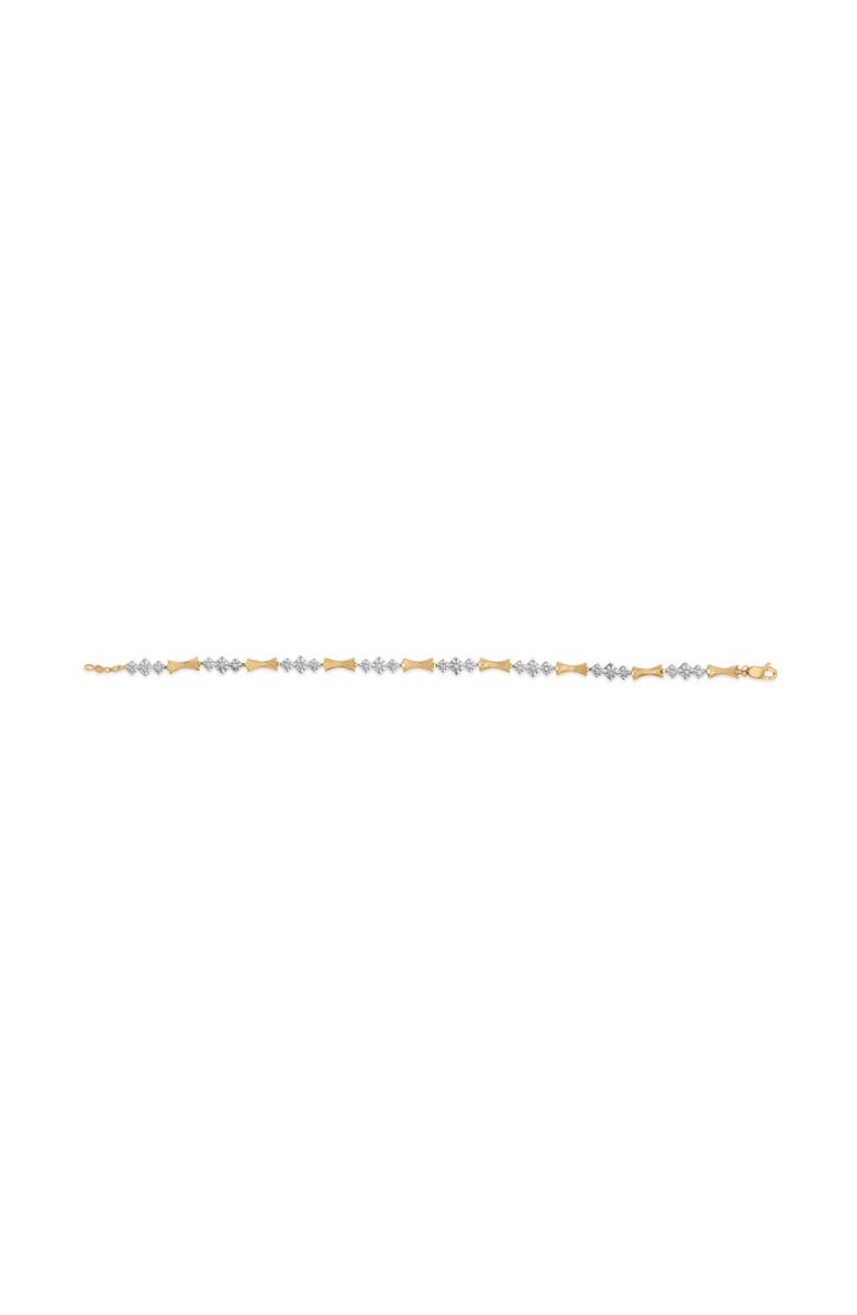 Haus of Brilliance 10k Gold 1/3 Cttw Diamond Miracle Set Bar and Link Bracelet - 7.75" Inches, Alternate, color, Yellow