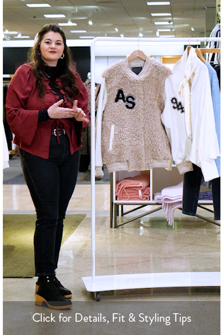 Valerie Mixed Media Genuine Shearling Jacket video